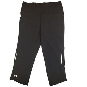 Under Armour Black High Rise Capri SM/P Athletic Women Pants/Leggings